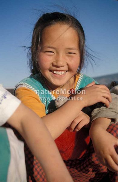 kleines Mädchen, Lachen Ulaanbaatar - Ulan Bator, Mongolei
