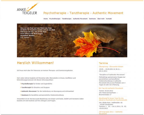 Screenshot www.anke-teigeler.de