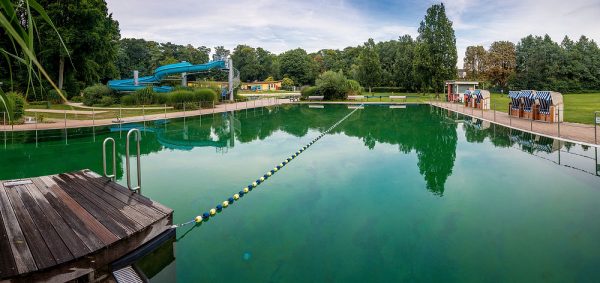 Naturschwimmbad Brackwede, Architektur und Ästhetik im Abendlicht, Fotos für EKO-Plant Neu-Eichenberg