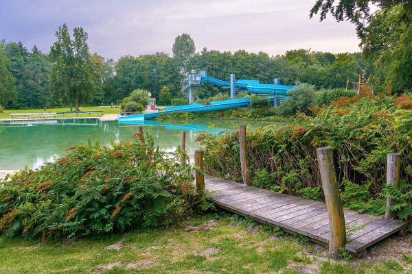 Naturschwimmbad Brackwede, Architektur und Ästhetik im Abendlicht, Fotos für EKO-Plant Neu-Eichenberg