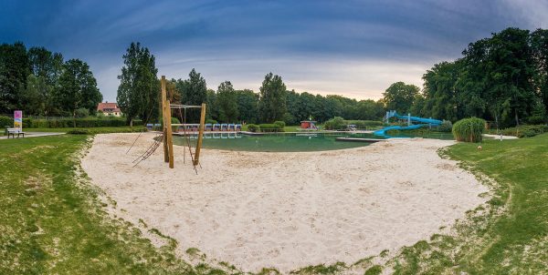 Naturschwimmbad Brackwede, Architektur und Ästhetik im Abendlicht, Fotos für EKO-Plant Neu-Eichenberg