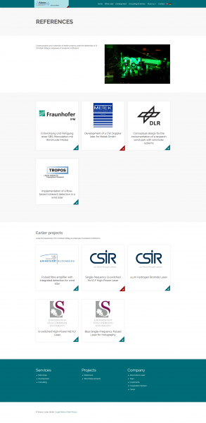 Screenshot Abacus Laser - Referenzen