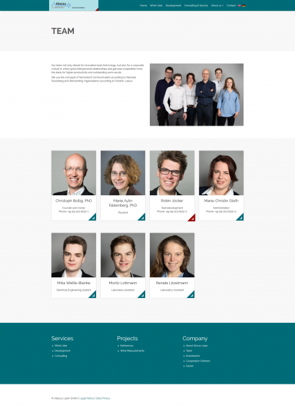 Screenshot Abacus Laser - Team