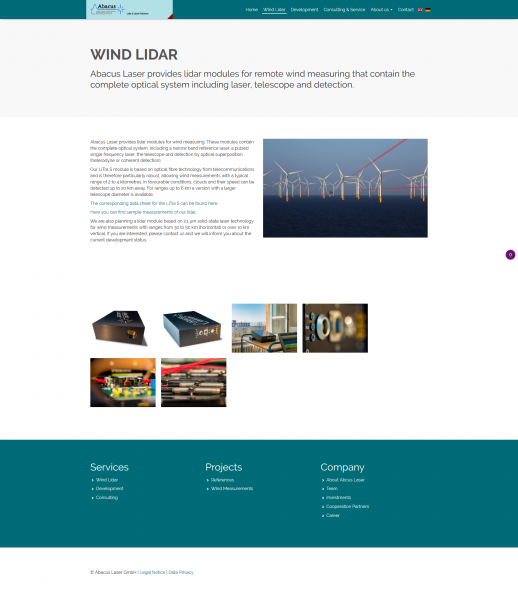 Screenshot Abacus Laser - Windlidar