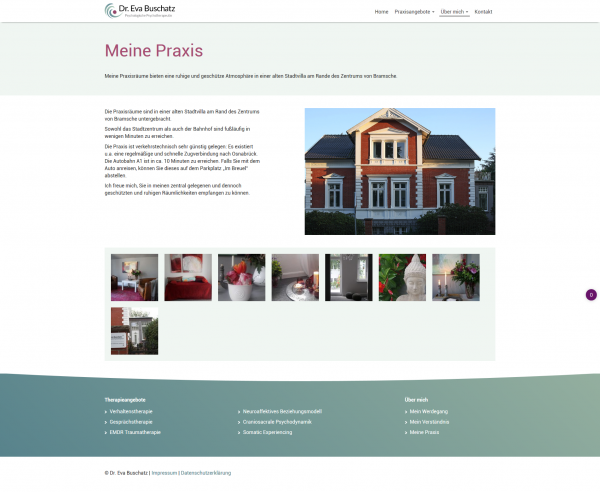 Dr. Eva Buschatz - Psychotherapeutin - Screenshot Meine Praxis