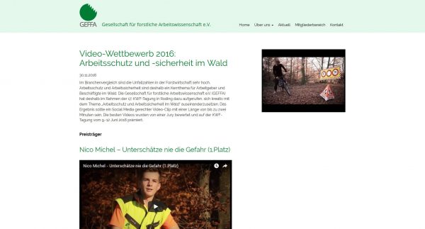 Screenshot GEFFA aktueller Beitrag