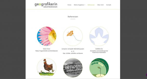geografikerin - Grafikdesign - Screenshot Referenzen