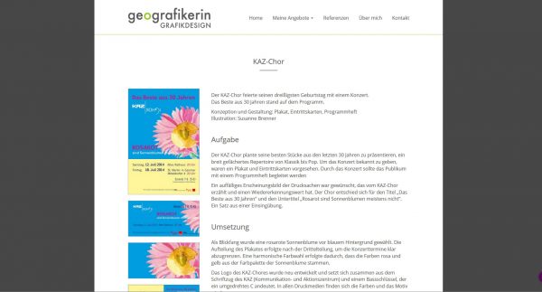 geografikerin - Grafikdesign - Screenshot Referenz