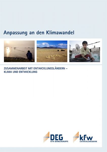 Titelblatt der KfW-Broschüre "Anpassung an den Klimawandel"