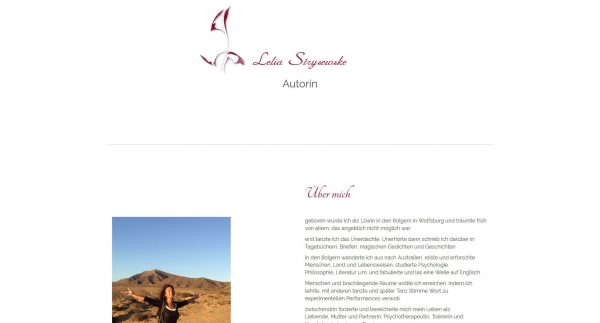 Screenshot Lelia Strysewske Über mich