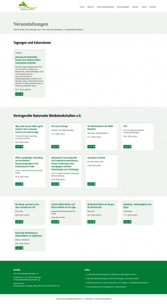 Screenshot Naturnahe Weidelandschaften e.V. - Veranstaltungen