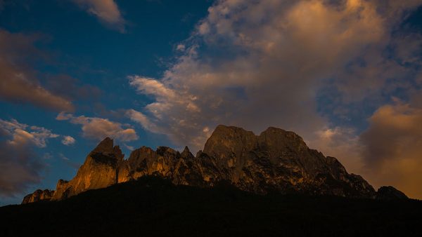 Schlern im Abendlicht, Südtirol, Alpen