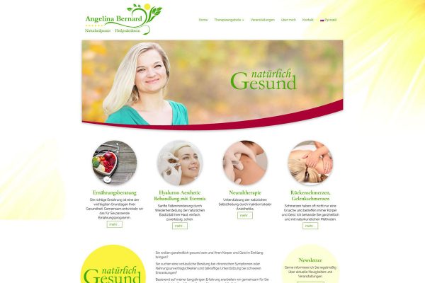 Screenshot Angelina Bernard - Heilpraktikerin - Startseite