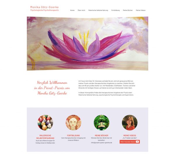 Monika Götz-Goerke - Psychologische Psychotherapeutin - Screenshot Index