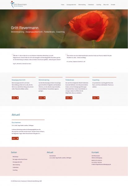 Webdesign - Gritt Revermann - Stimme und Bewegung - Index