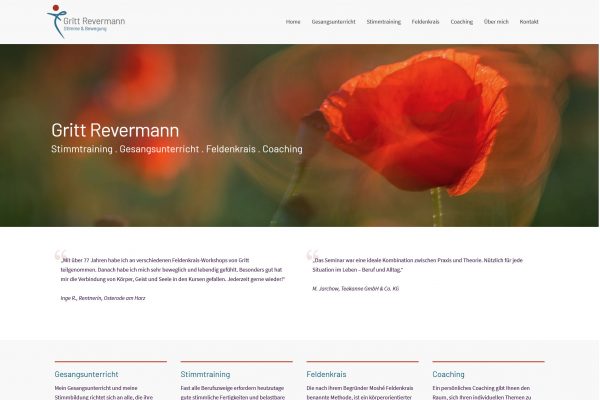 Webdesign - Gritt Revermann - Stimme und Bewegung - Index