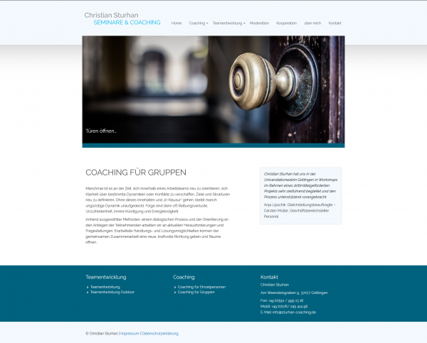 Screenshot - Christian Sturhan - Semianre & Coaching